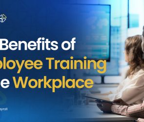 Employees attending a workplace training session to improve productivity and skills